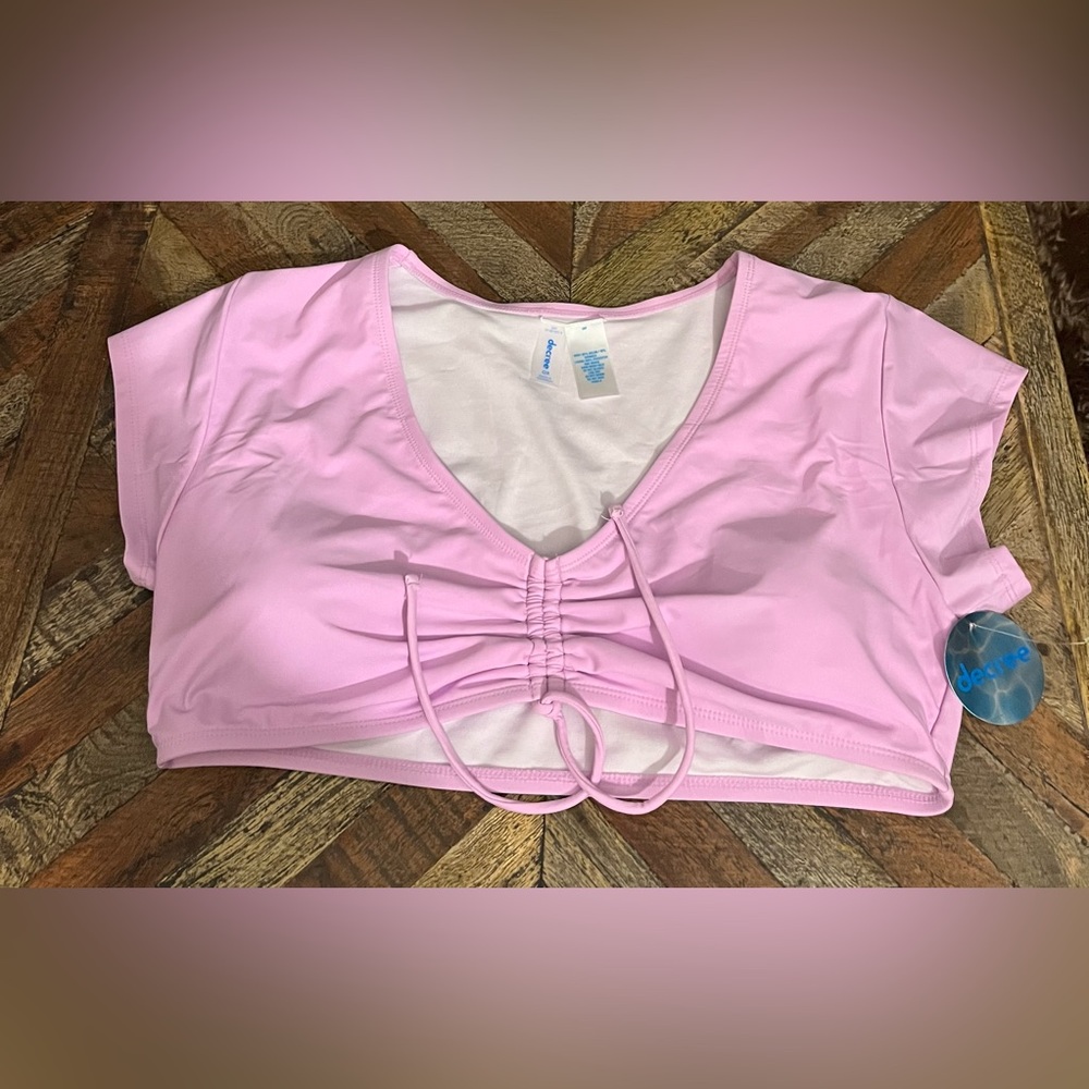 Decree lavender pull on swim top plus size . New with tags
